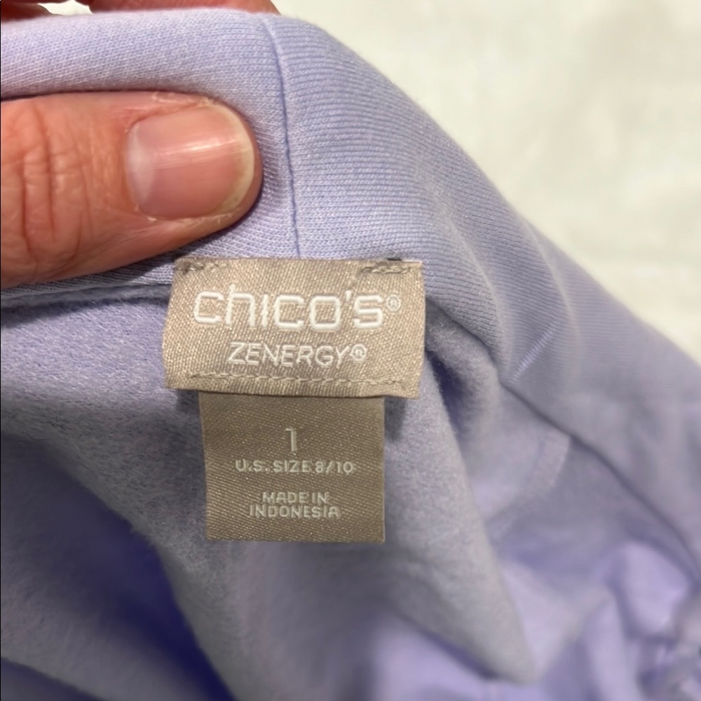 NWT Chicos Boatneck Relaxed 3/4 Sleeve Tunic Sz 1 or 8/10 - Picture 5 of 8